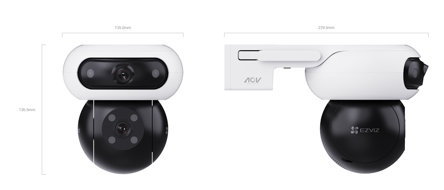 EZVIZ H90 Dual 4MP+4MP 2K+ Wi-Fi Dome IP Camera
